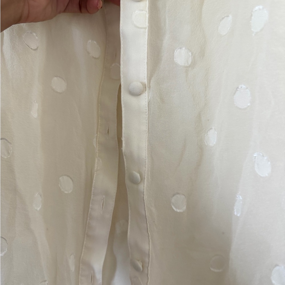 Kate Spade Cream Ruffled Blouse - Picture 4 of 10